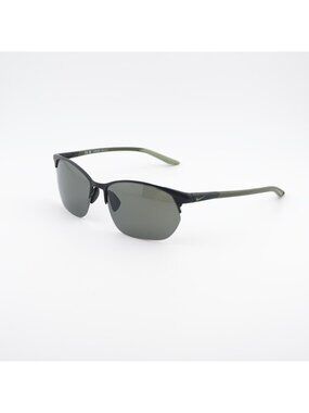 NIKE MODERN METAL ZONE N IU3289X 011 Sunglasses Back Square Frame, Green Lenses